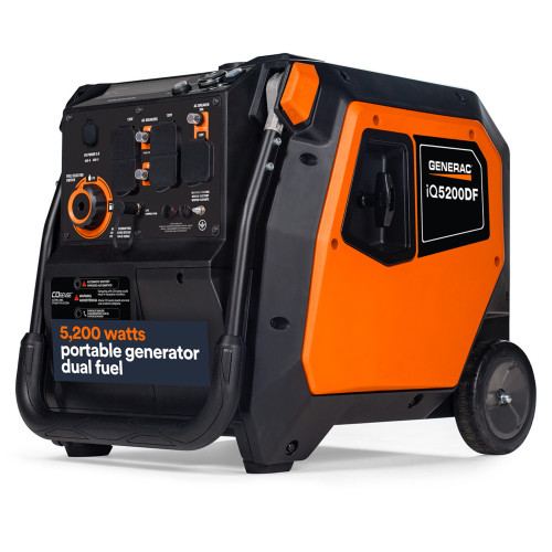 Generac 8944 iQ3800DF 3000W Electric Start Dual Fuel Portable Inverter Generator  w/COsense