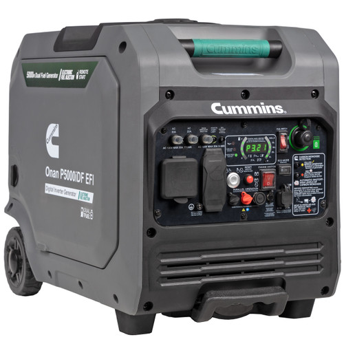 Cummins Onan P5000iDF 5000W EFI Dual Fuel Electric Start Portable Inverter Generator