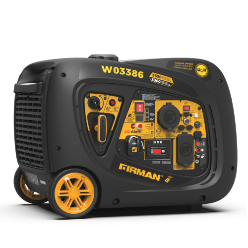 Firman W03386 3300W Remote Start Portable Inverter Generator w/CO Alert (CARB Compliant)
